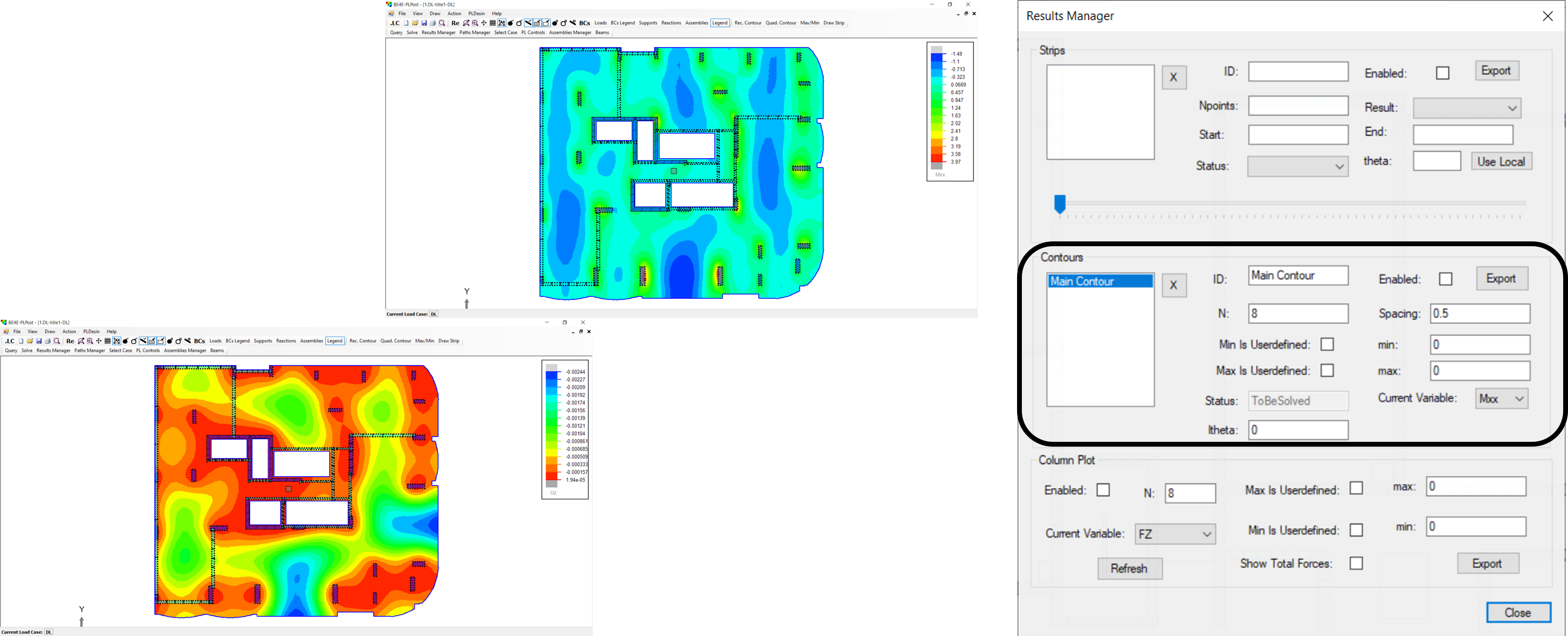 Contour maps in PLPAK