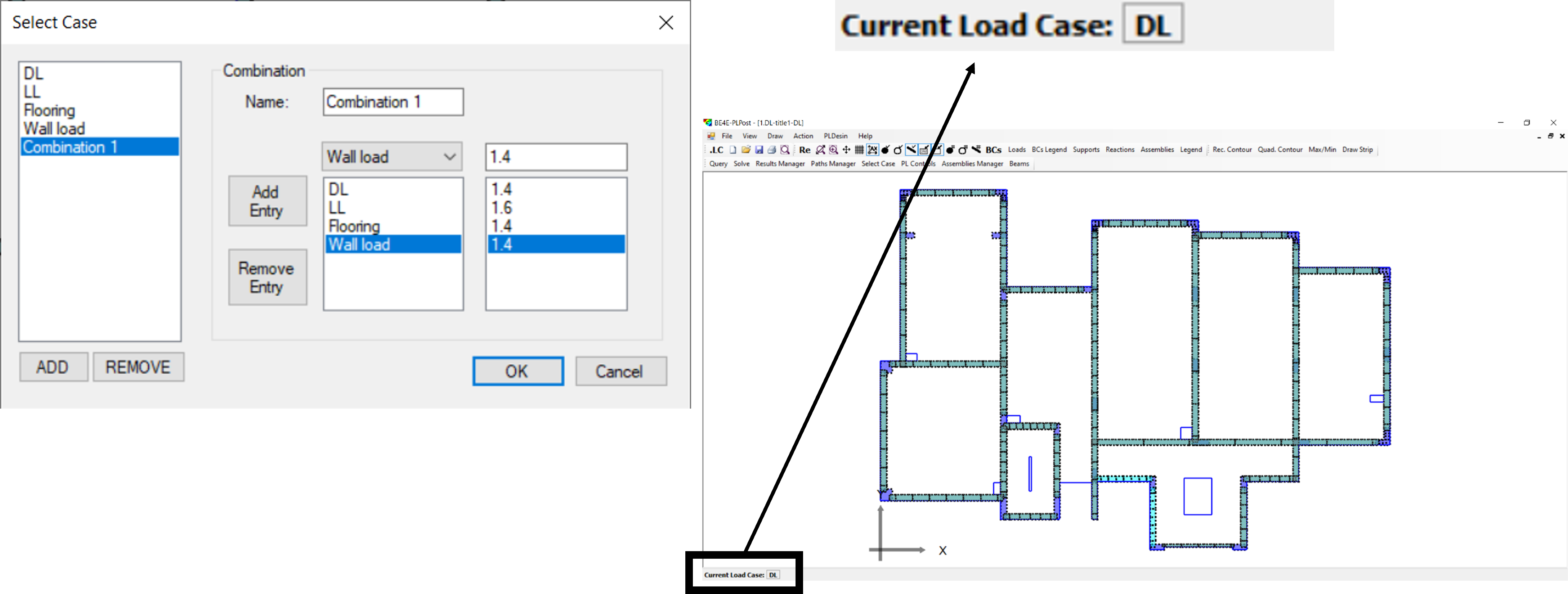 Load combinations in PLPAK