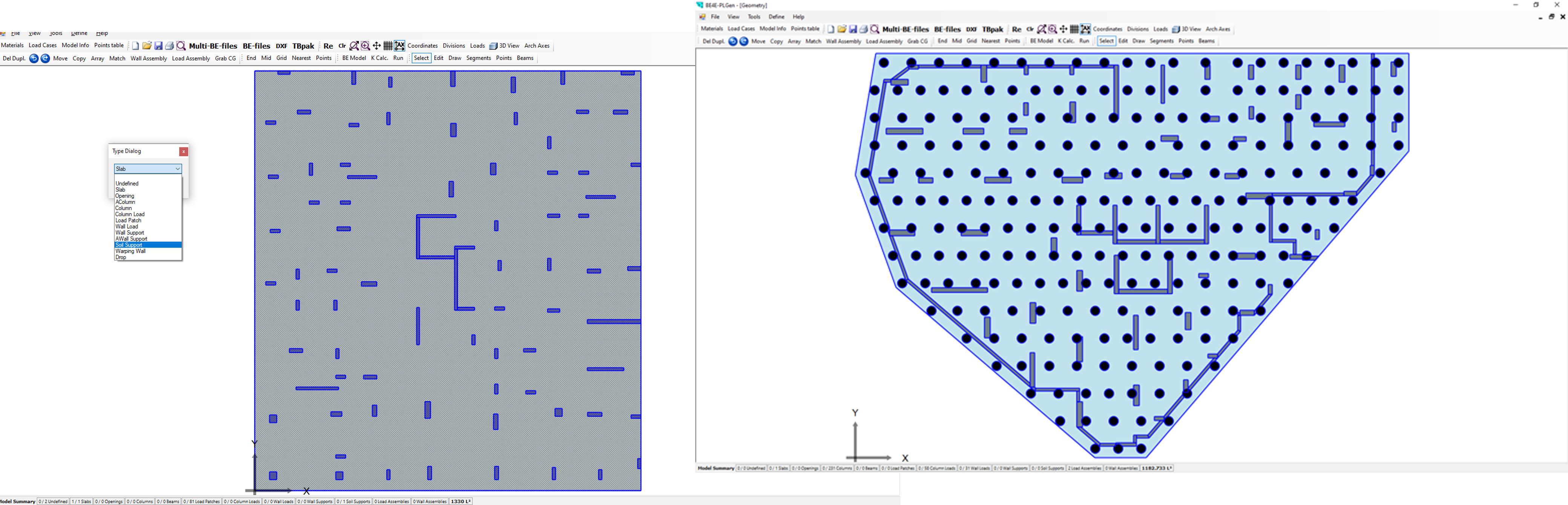 Piled-raft modelling in PLPAK