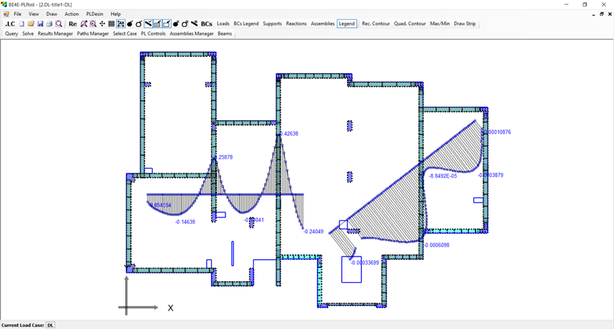 Displaying results on inclined strips in PLPAK