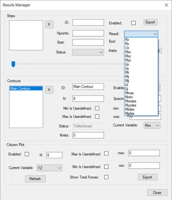 Strip design moment in PLPAK