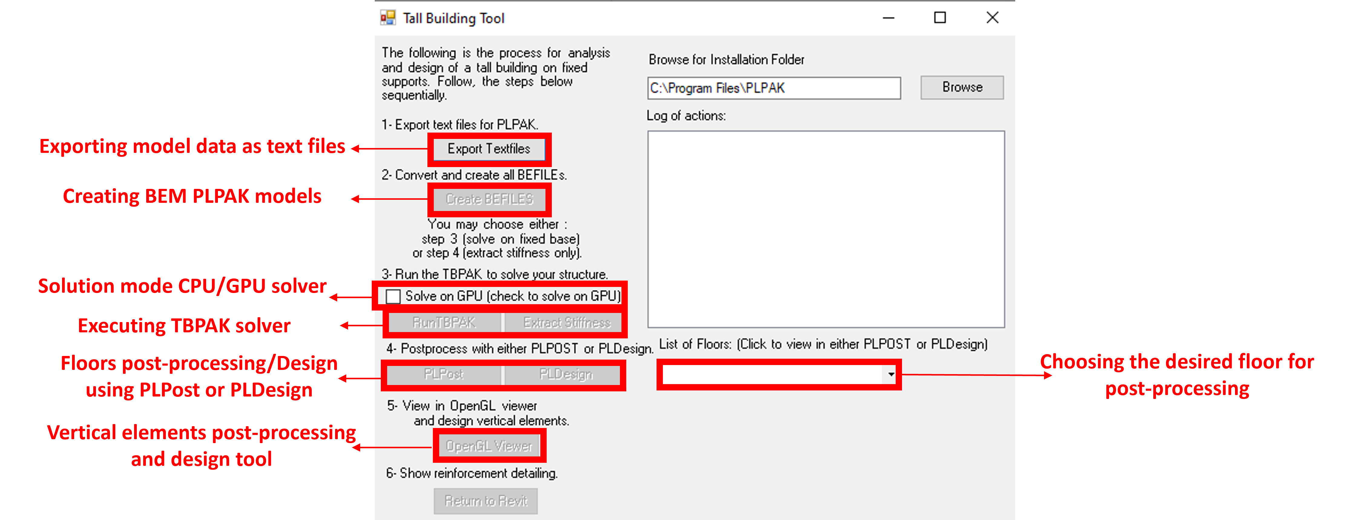 PLPAK tall building tool wizard in Revit