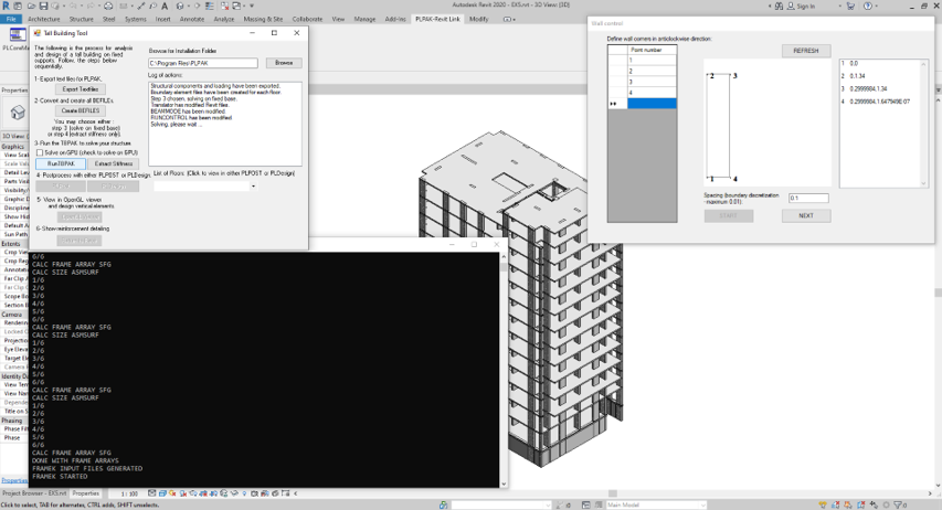 Analysis of tall building in Revit using PLPAK-Revit link