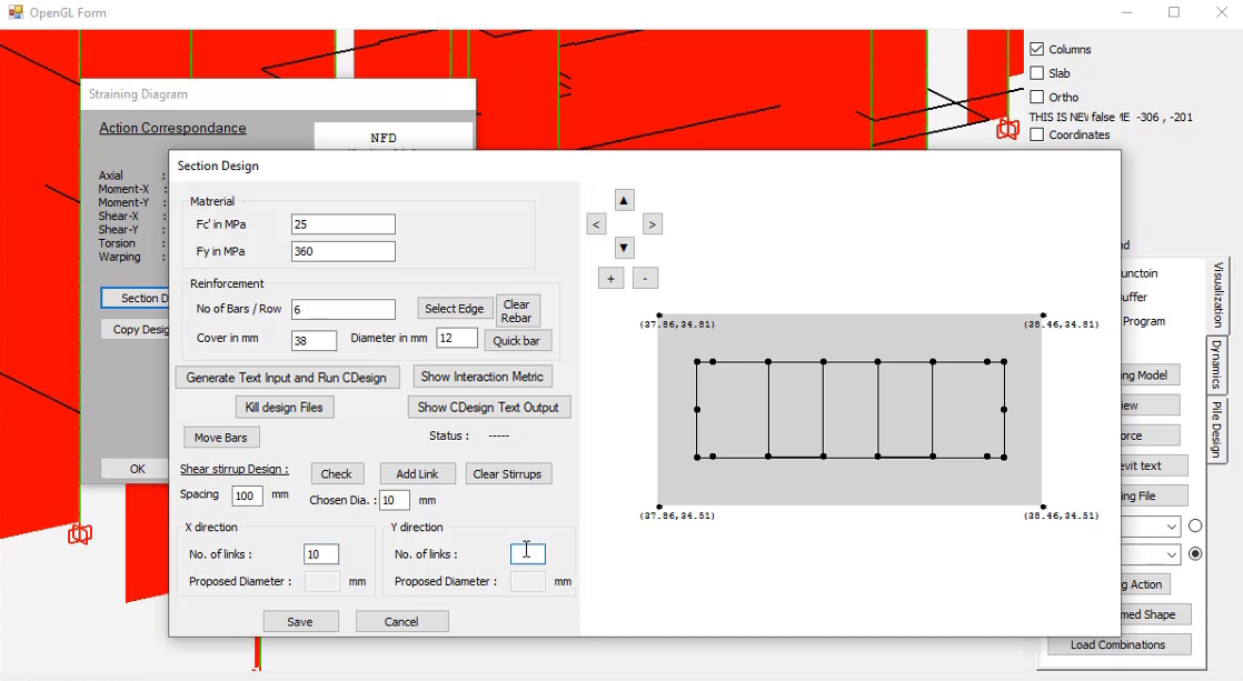 Designing vertical elements in OpenGL in PLPAK