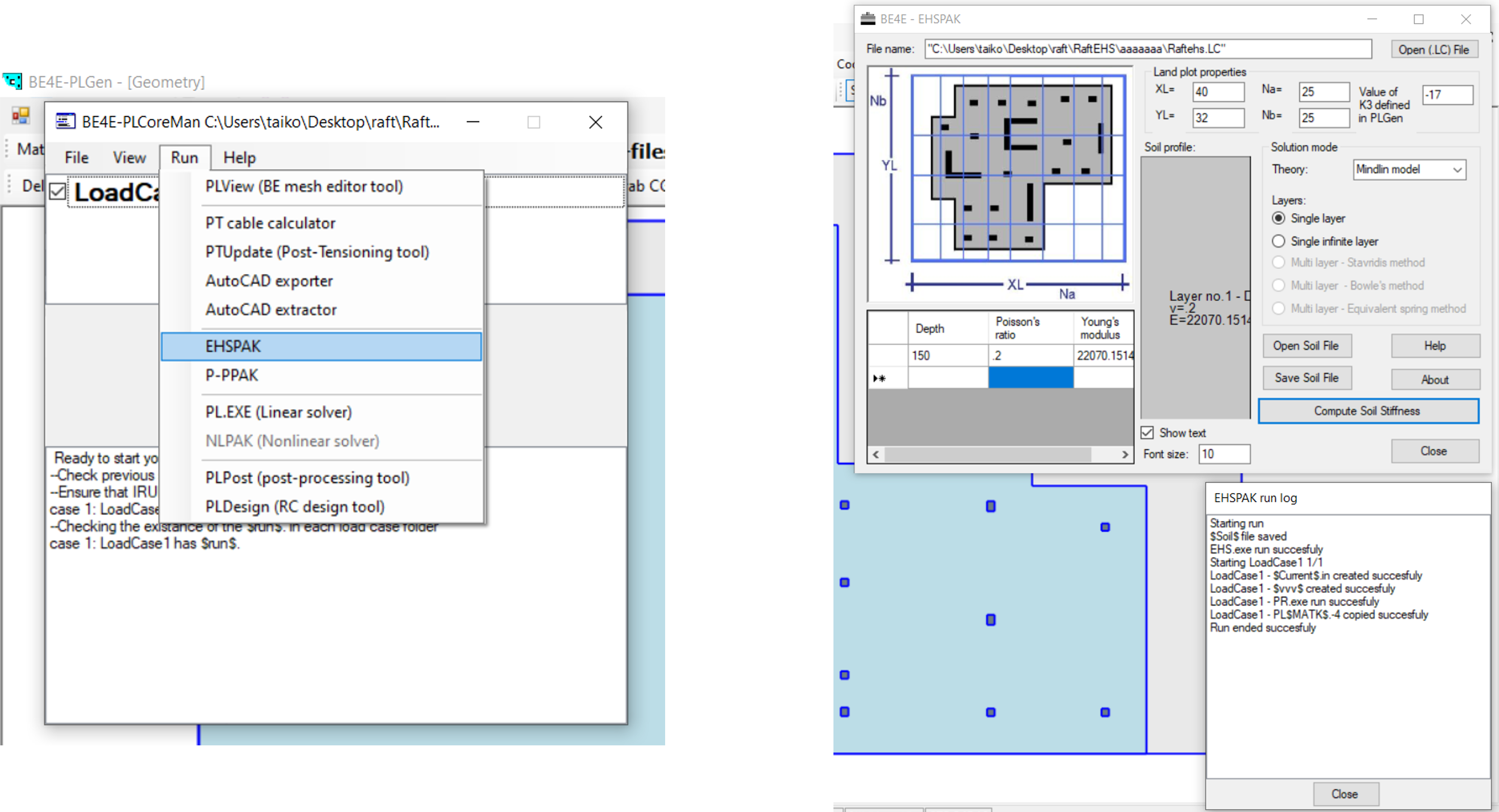 Elastic half space interface in PLPAK