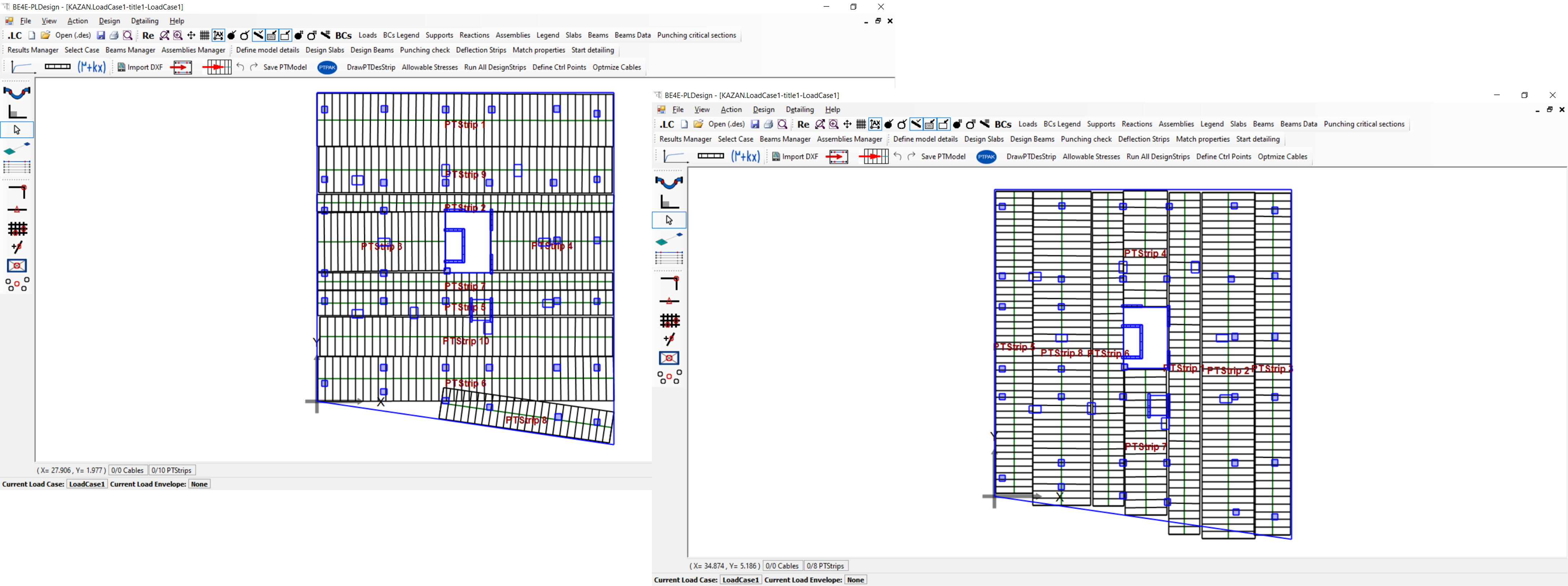 Design strips in both directions in PLPAK