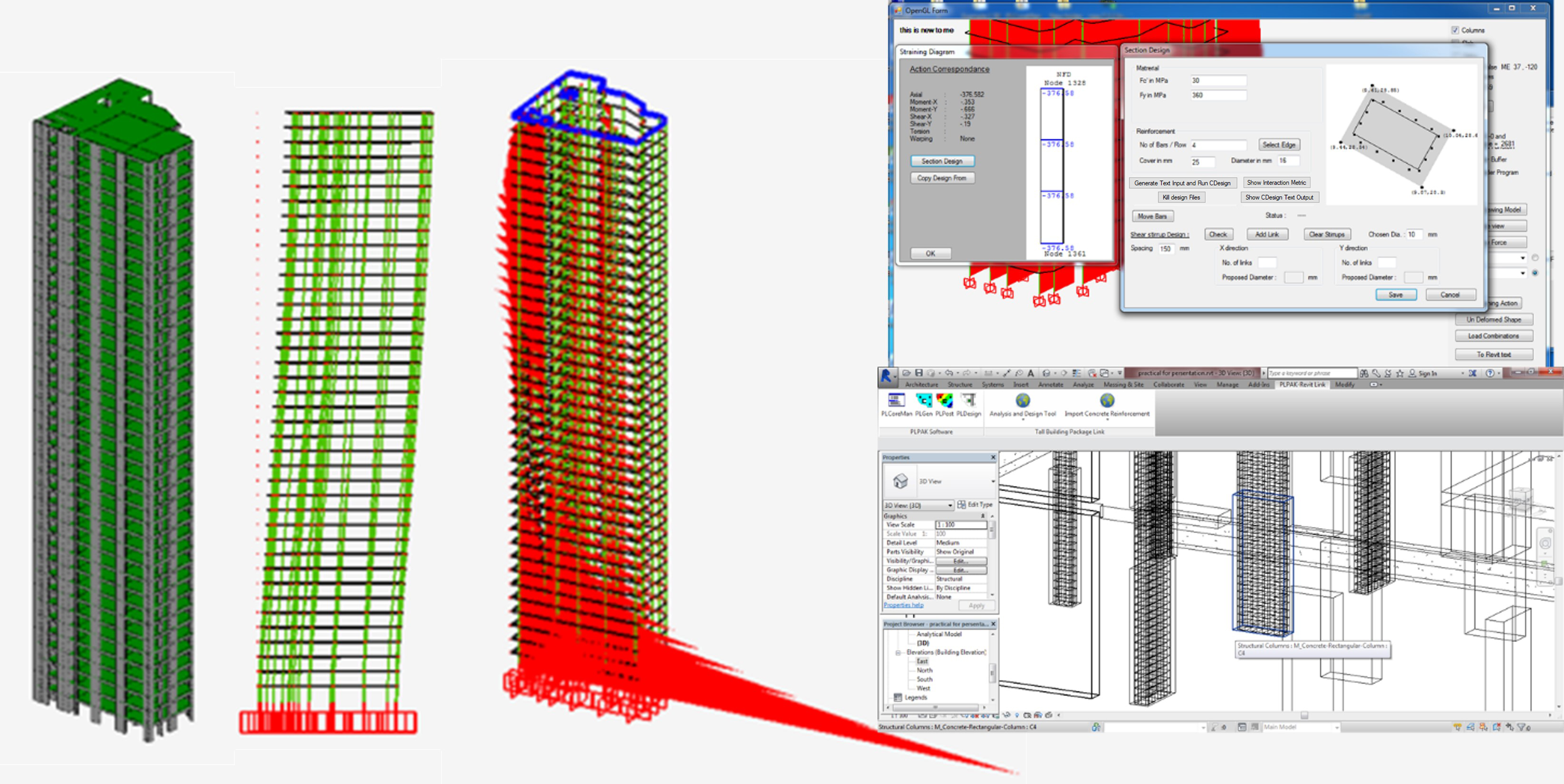 Designing vertical elements in PLPAK and exporting reinforcement to Revit